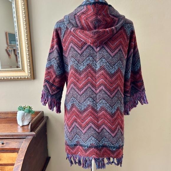 Anthropologie Hei Hei Mesilla Jacquard Fringe Cardigan Sweater Jacket Coat XS S - Picture 7 of 16